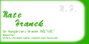 mate hranek business card